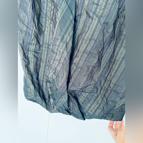 Cecilie Bahnsen gorgeous asymmetrical hem , metallic hint striped pleated dress - Picture 8 of 14